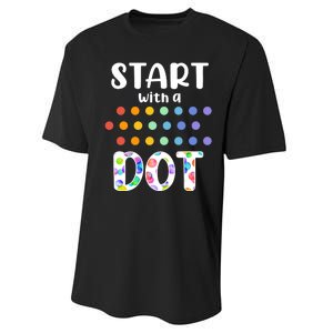 Start With A Dot Inernational Dot Day Performance Sprint T-Shirt