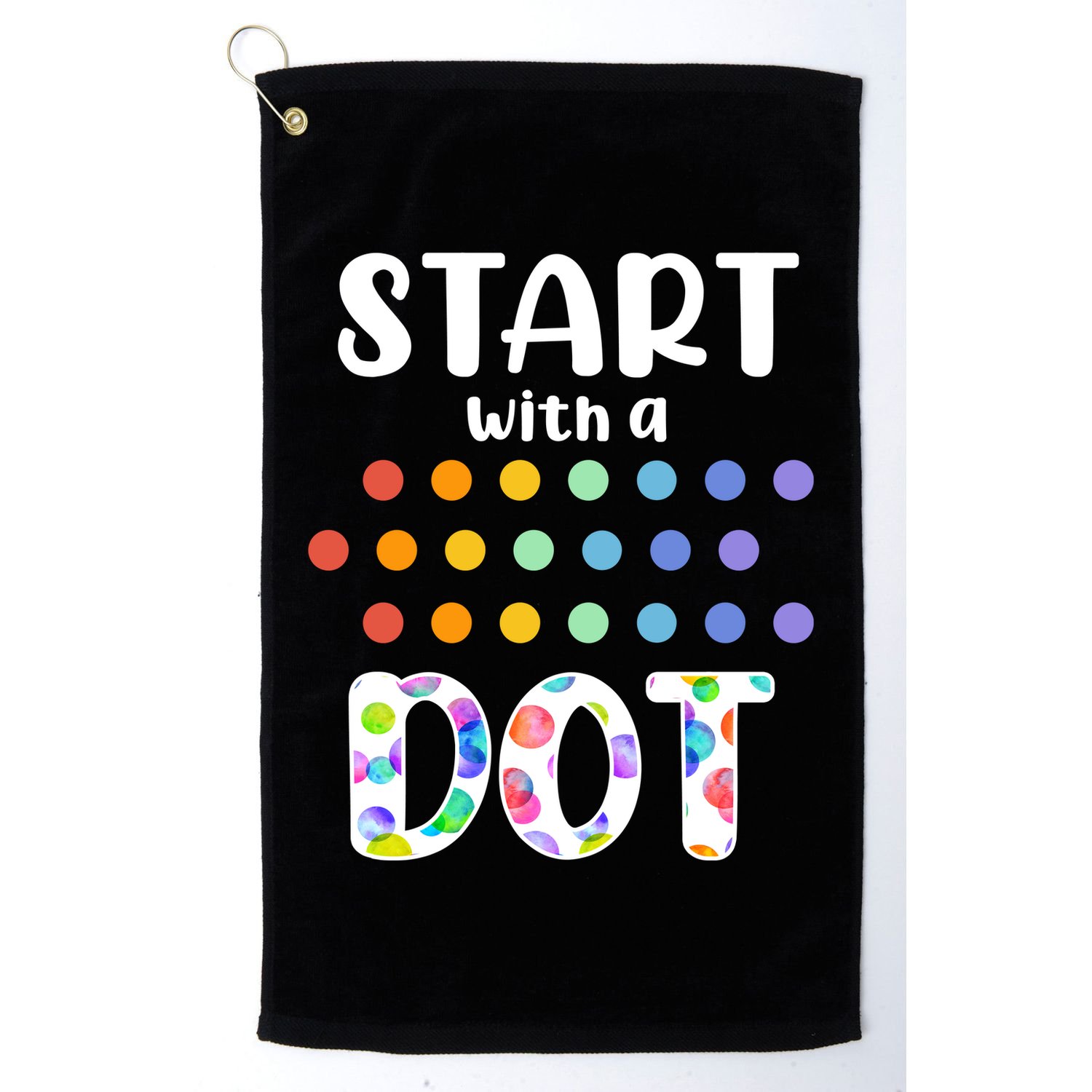 Start With A Dot Inernational Dot Day Golf Towel