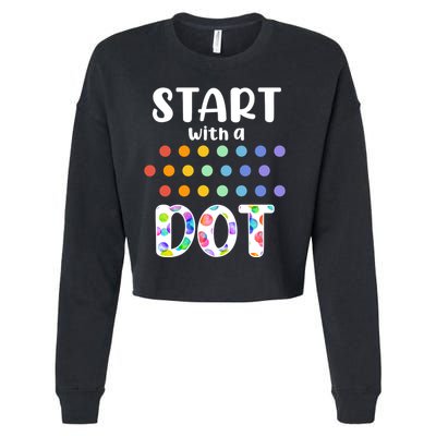 Start With A Dot Inernational Dot Day Cropped Pullover Crew