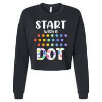 Start With A Dot Inernational Dot Day Cropped Pullover Crew