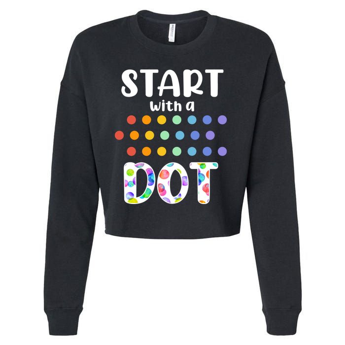 Start With A Dot Inernational Dot Day Cropped Pullover Crew