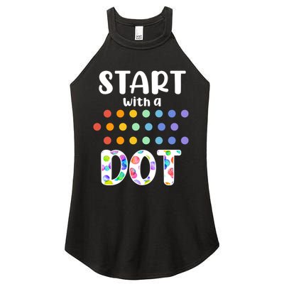 Start With A Dot Inernational Dot Day Women's Perfect Tri Rocker Tank