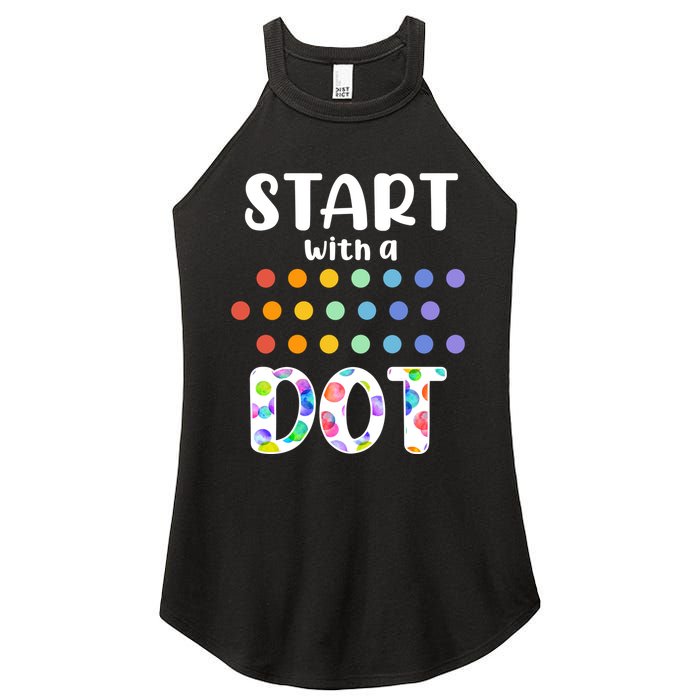 Start With A Dot Inernational Dot Day Women's Perfect Tri Rocker Tank