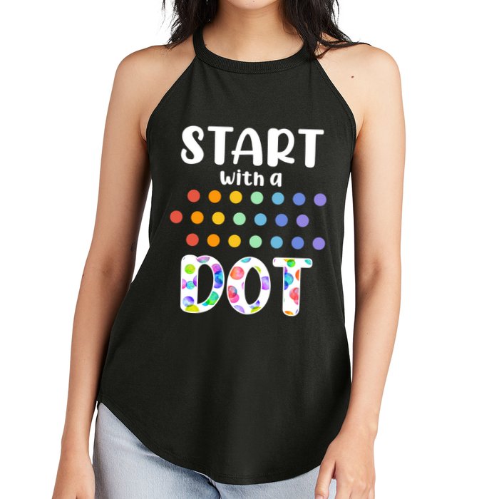 Start With A Dot Inernational Dot Day Women's Perfect Tri Rocker Tank