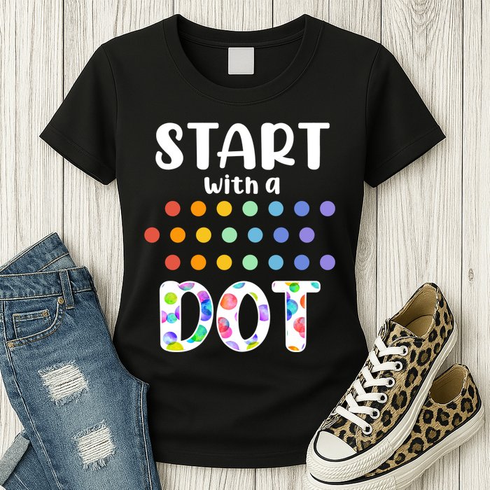 Start With A Dot Inernational Dot Day Womens T-Shirt