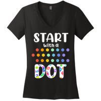 Start With A Dot Inernational Dot Day Women's V-Neck T-Shirt