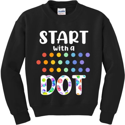 Start With A Dot Inernational Dot Day Kids Sweatshirt