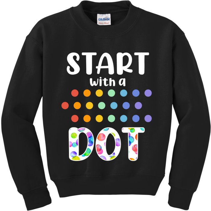 Start With A Dot Inernational Dot Day Kids Sweatshirt