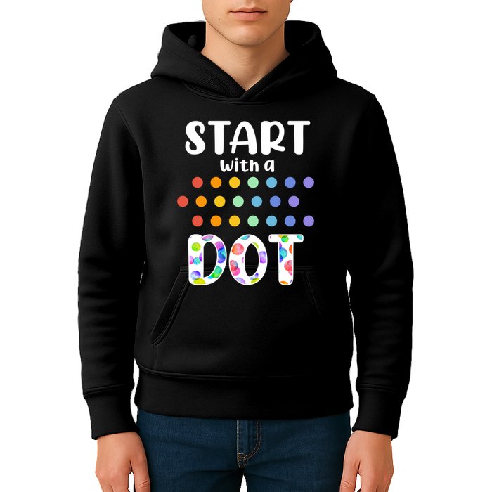 Start With A Dot Inernational Dot Day Kids Hoodie