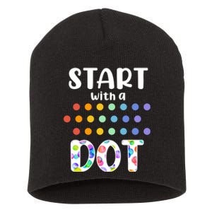 Start With A Dot Inernational Dot Day Short Acrylic Beanie