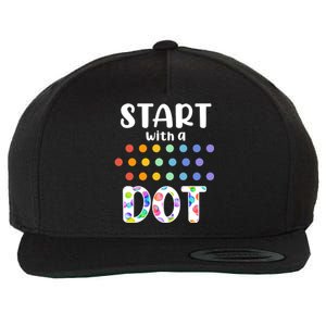 Start With A Dot Inernational Dot Day Wool Snapback Cap