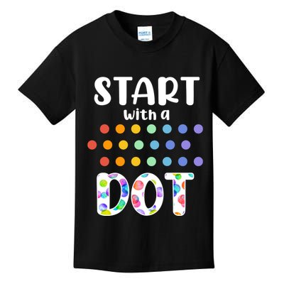 Start With A Dot Inernational Dot Day Kids T-Shirt