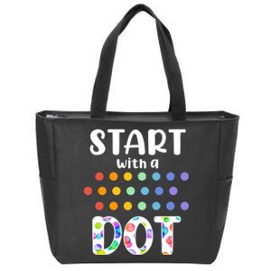 Start With A Dot Inernational Dot Day Zip Tote Bag