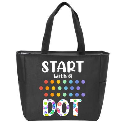 Start With A Dot Inernational Dot Day Zip Tote Bag