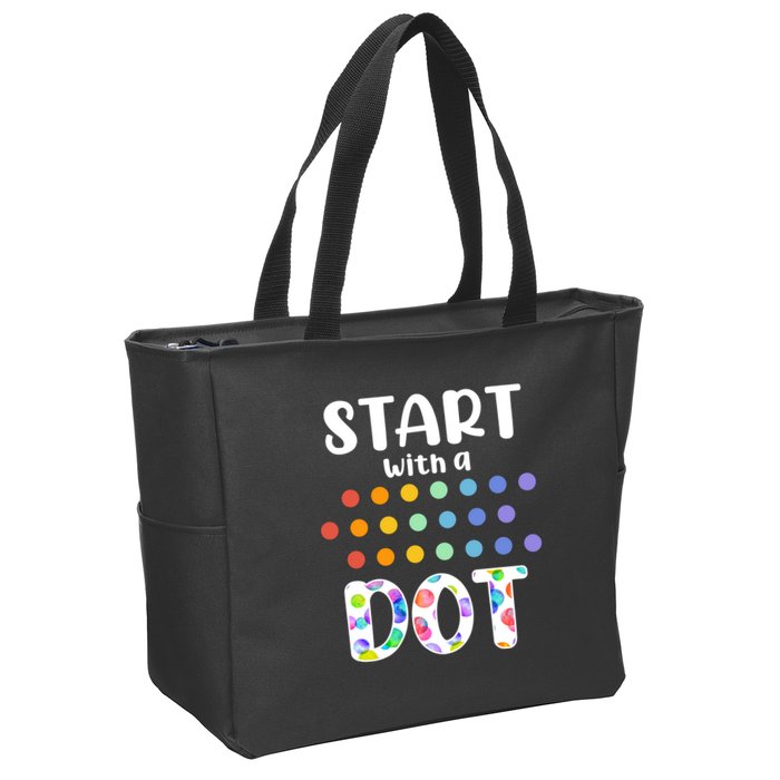 Start With A Dot Inernational Dot Day Zip Tote Bag