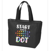 Start With A Dot Inernational Dot Day Zip Tote Bag