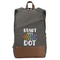 Start With A Dot Inernational Dot Day Cotton Canvas Backpack