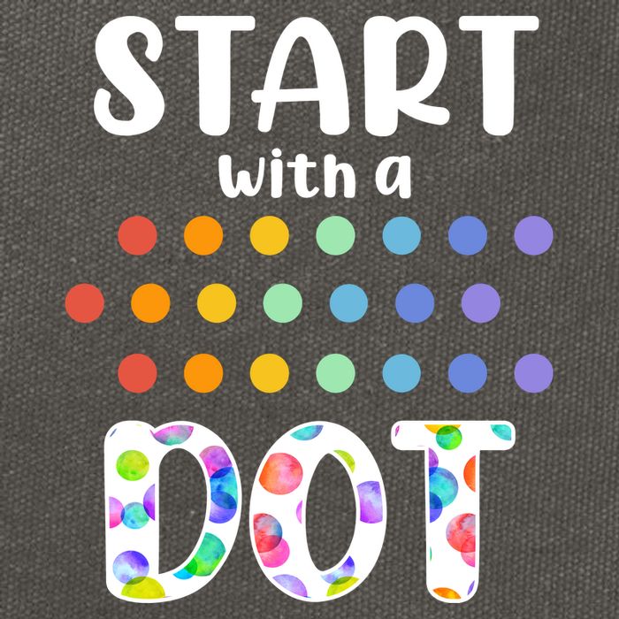 Start With A Dot Inernational Dot Day Cotton Canvas Backpack