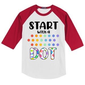 Start With A Dot Inernational Dot Day Kids Colorblock Raglan Jersey