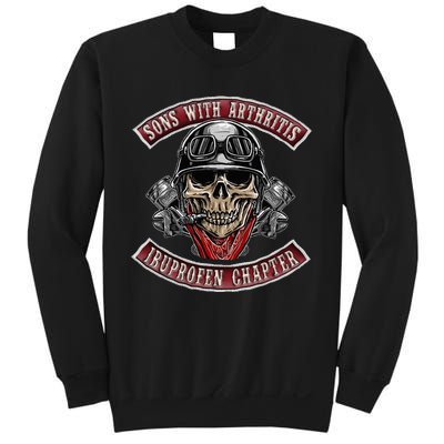 Sons With Arthritis Ibuprofen Chapter Funny Biker Skull Gift  Sweatshirt