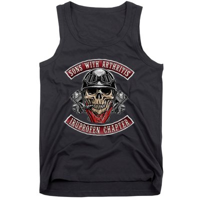 Sons With Arthritis Ibuprofen Chapter Funny Biker Skull Gift  Tank Top