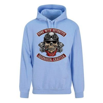 Sons With Arthritis Ibuprofen Chapter Funny Biker Skull Gift  Unisex Surf Hoodie