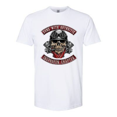 Sons With Arthritis Ibuprofen Chapter Funny Biker Skull Gift  Softstyle CVC T-Shirt