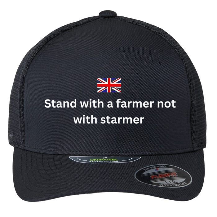 Stand With A Farmer Not With Starmer Flexfit Unipanel Trucker Cap