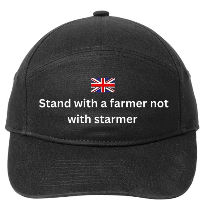 Stand With A Farmer Not With Starmer 7-Panel Snapback Hat