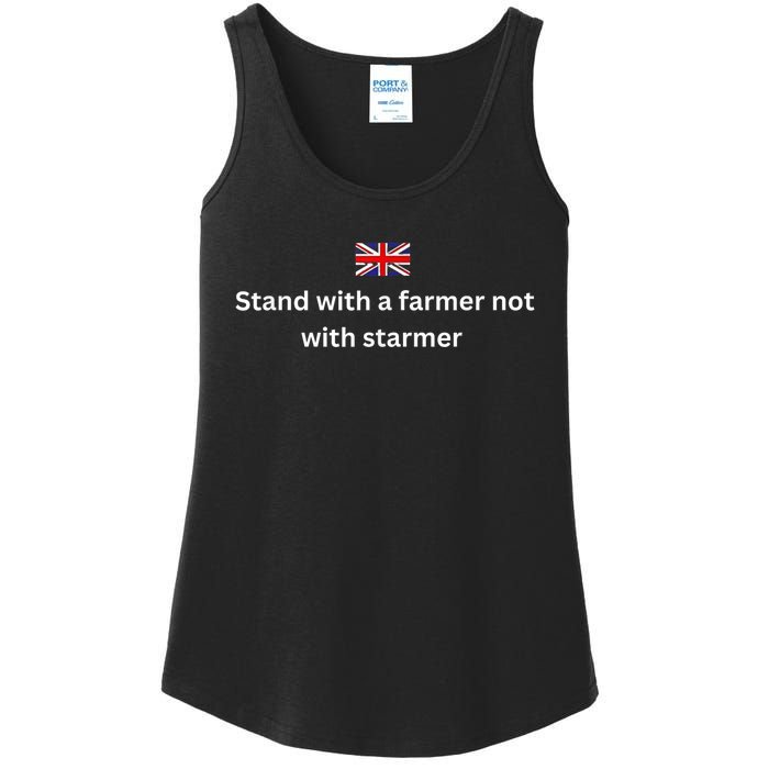 Stand With A Farmer Not With Starmer Ladies Essential Tank