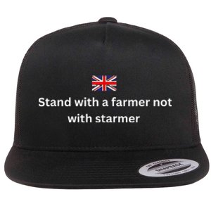 Stand With A Farmer Not With Starmer Flat Bill Trucker Hat