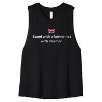 Stand With A Farmer Not With Starmer Women's Racerback Cropped Tank