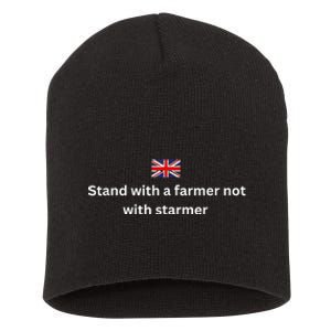 Stand With A Farmer Not With Starmer Short Acrylic Beanie