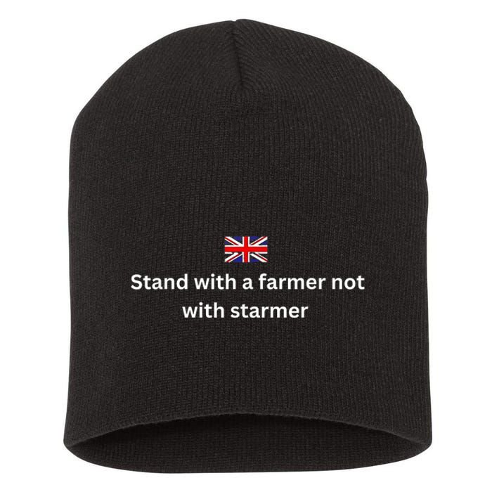 Stand With A Farmer Not With Starmer Short Acrylic Beanie