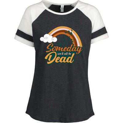 Someday We'll All Be Dead Retro Rainbow Enza Ladies Jersey Colorblock Tee