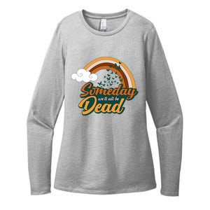 Someday We'll All Be Dead Retro Rainbow Womens CVC Long Sleeve Shirt