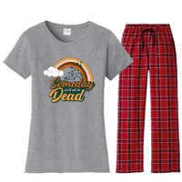 Someday We'll All Be Dead Retro Rainbow Women's Flannel Pajama Set