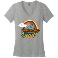 Someday We'll All Be Dead Retro Rainbow Women's V-Neck T-Shirt