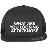 Saying What Are You Looking At Dicknose Flat Bill Trucker Hat
