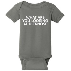 Saying What Are You Looking At Dicknose Baby Bodysuit