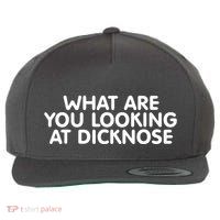 Saying What Are You Looking At Dicknose Wool Snapback Cap