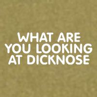 Saying What Are You Looking At Dicknose Garment-Dyed Women's Muscle Tee