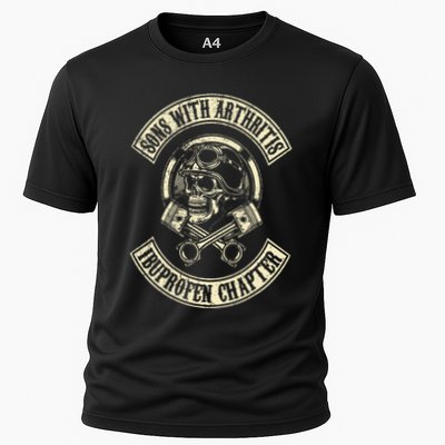 Sons With Arthritis Ibuprofen Chapter Funny Biker Skull Performance Shirt