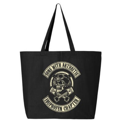 Sons With Arthritis Ibuprofen Chapter Funny Biker Skull 25L Jumbo Tote
