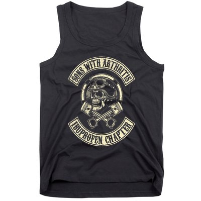 Sons With Arthritis Ibuprofen Chapter Funny Biker Skull Tank Top