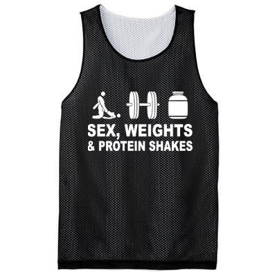 Sex Weights And Protein Shakes Gym Bodybuilding Trending Birthday Mesh Reversible Basketball Jersey Tank