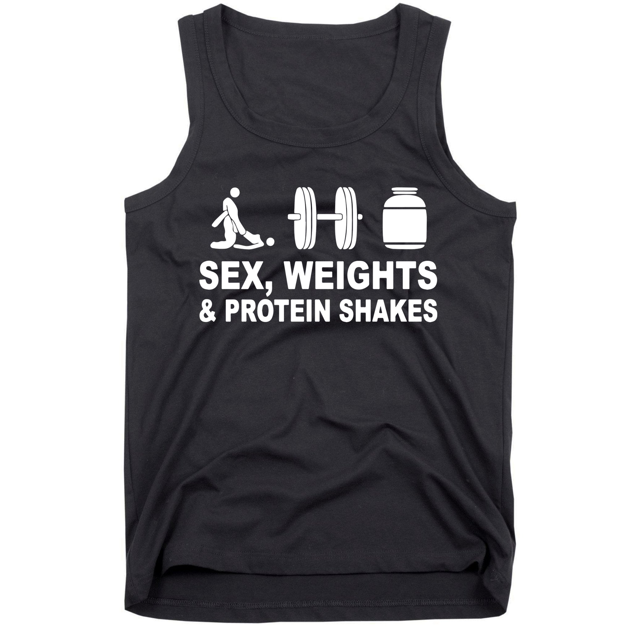 Sex Weights And Protein Shakes Gym Bodybuilding Trending Birthday Tank Top
