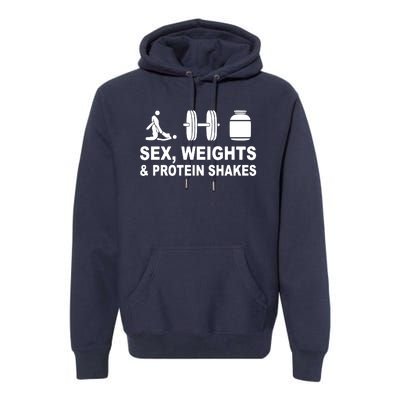 Sex Weights And Protein Shakes Gym Bodybuilding Trending Birthday Premium Hoodie