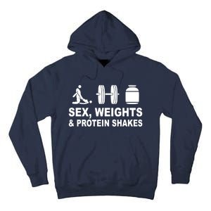 Sex Weights And Protein Shakes Gym Bodybuilding Trending Birthday Tall Hoodie