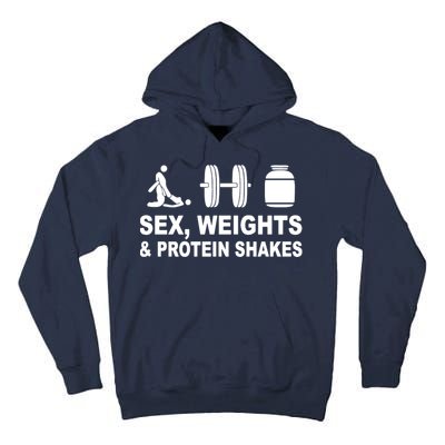 Sex Weights And Protein Shakes Gym Bodybuilding Trending Birthday Tall Hoodie